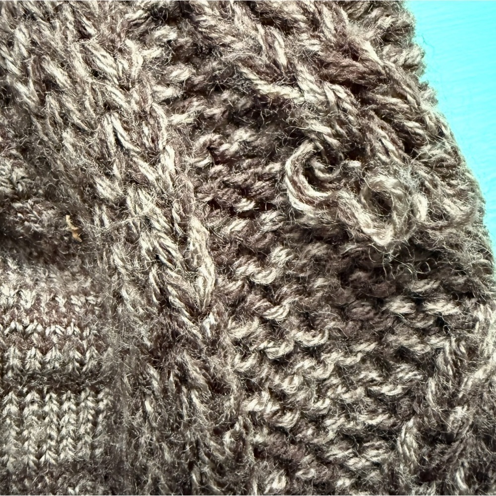 Urban Behavior Brown Knit Open Cardigan Size S Boho Cozy Neutral Fall Winter - Picture 12 of 16